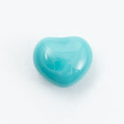 Vintage 8mm Turquoise Half Drilled Heart Bead (2 Pcs) #XS87-B-1