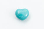 Vintage 8mm Turquoise Half Drilled Heart Bead (2 Pcs) #XS87-B-1