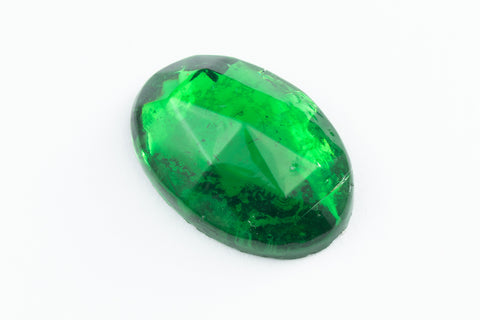 Vintage 10mm x 14mm Emerald Faceted Oval Fancy Stone #XS94-F