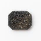 Vintage 10mm x 12mm Black Diamond Crystalline Octagon Fancy Stone #XS96-I
