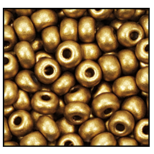 01720- Matte Metallic Yellow Gold Czech Seed Beads