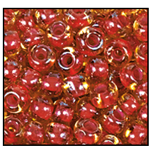 11027- Violet Lined Topaz Czech Seed Beads
