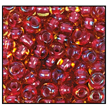 14022- Violet Lined Topaz Iris Czech Seed Beads