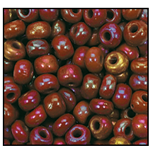 14600- Opaque Burnt Sienna Iris Czech Seed Beads