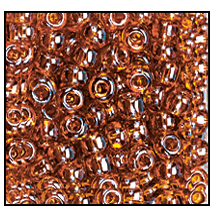 16070- Transparent Medium Topaz Luster Czech Seed Beads