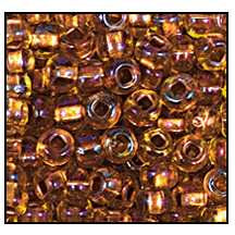 19029- Copper Lined Beige Iris Czech Seed Beads