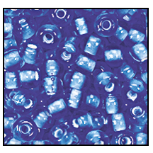 35036- White Lined Sapphire Czech Seed Beads