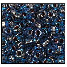 39039- Copper Lined Lt. Sapphire Iris Czech Seed Beads