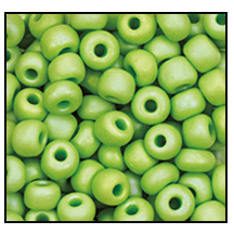 54310M- Matte Opaque Lime Iris Czech Seed Beads