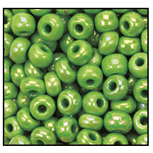 54310- Opaque Lime Iris Czech Seed Beads