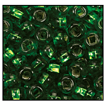 57120- Silver Lined Green Czech Seed Beads