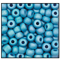 64050M- Matte Opaque Cerulean Iris Czech Seed Beads