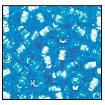 65016- White Lined Aqua Czech Seed Beads