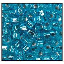 67010- Silver Lined Light Aqua Czech Seed Beads