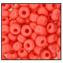93520- Opaque Coral Pink Czech Seed Beads