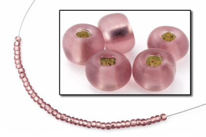 BL038M- Matte Silver Lined Light Amethyst Czech Seed Beads