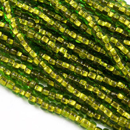 59430- Copper Lined Olivine Czech Seed Beads