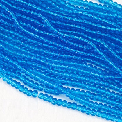 60150- Transparent Aqua Czech Seed Beads