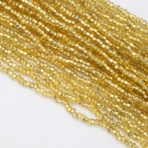 17020- Silver Lined Light Gold Czech Seed Beads