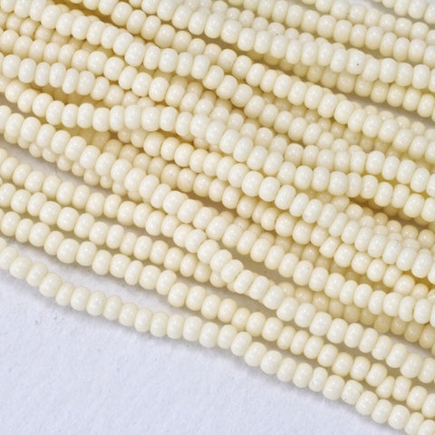 06013- Opaque Bone Czech Seed Beads