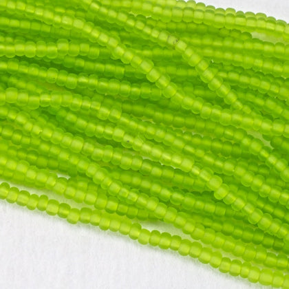 50430M- Matte Tr. Lime Czech Seed Beads