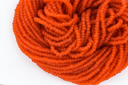 90030M- Matte Tr. Orange Czech Seed Beads