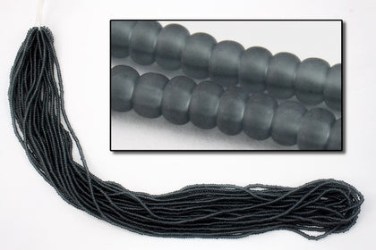 40010M- Matte Transparent Gray Czech Seed Beads