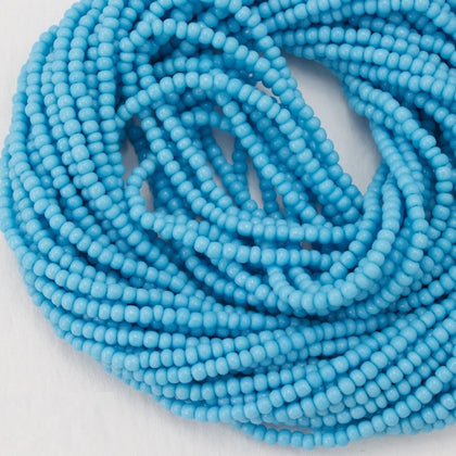 63000- Opaque Sky Blue Czech Seed Beads