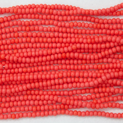 09351- Opaque Coral Czech Seed Beads