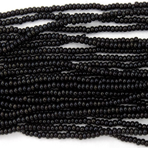 23980- Opaque Black Czech Seed Beads