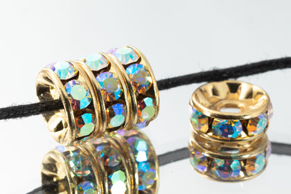 8mm Rhinestone Rondelle