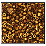 10/0 Matte Metallic Dark Gold 2 Cut Czech Seed Bead (1/2 Kilo) Preciosa #01740