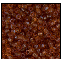 9/0 Transparent Dark Goldenrod 3-Cut Czech Seed Bead (10 Hanks) Preciosa #10110