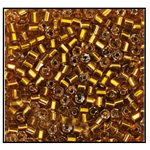 11/0 Silver Lined Dark Gold 2 Cut Czech Seed Bead (1/2 Kilo) Preciosa #17090