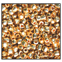 12/0 Metallic Light Gold 3-Cut Czech Seed Bead (10 Hanks) Preciosa #18304