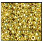 11/0 Citrine Gold Terra Metallic Czech Seed Bead (1/2 Kilo) Preciosa #18586