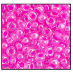 11/0 Deep Pink Lined Crystal Czech Seed Bead (1/2 Kilo) Preciosa #38177