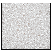 9/0 White Lined Crystal 3-Cut Czech Seed Bead (10 Hanks) Preciosa #38602