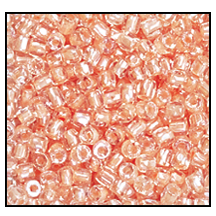 9/0 Peach Lined Crystal 3-Cut Czech Seed Bead (10 Hanks) Preciosa #38687