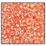 9/0 Orange Lined Crystal 3-Cut Czech Seed Bead (10 Hanks) Preciosa #38689