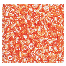 12/0 Orange Lined Crystal 3-Cut Czech Seed Bead (10 Hanks) Preciosa #38689