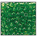 11/0 Transparent Light Green Czech Seed Bead (10 Gm, Hank, 1/2 Kilo) #CSG318