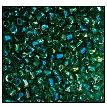 9/0 Transparent Emerald Iris 3-Cut Czech Seed Bead (10 Hanks) Preciosa #51060