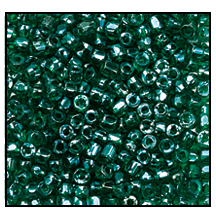 9/0 Luster Transparent Emerald 3-Cut Czech Seed Bead (10 Hanks) Preciosa #56060