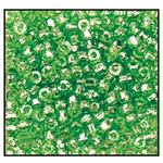 9/0 Luster Transparent Light Green 3-Cut Czech Seed Bead (10 Hanks) Preciosa #56100