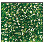 9/0 Luster Transparent Green 3-Cut Czech Seed Bead (10 Hanks) Preciosa #56430