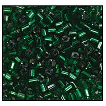 11/0 Silver Lined Emerald 2 Cut Czech Seed Bead (1/2 Kilo) Preciosa #57060