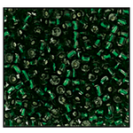 12/0 Silver Lined Dark Emerald 3-Cut Czech Seed Bead (10 Hanks) Preciosa #57620