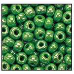 12/0 Opaque Green Luster Czech Seed Bead (1/2 Kilo) Preciosa #58230