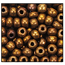 12/0 Metallic Copper Czech Seed Bead (1/4 Kilo) Preciosa #59145